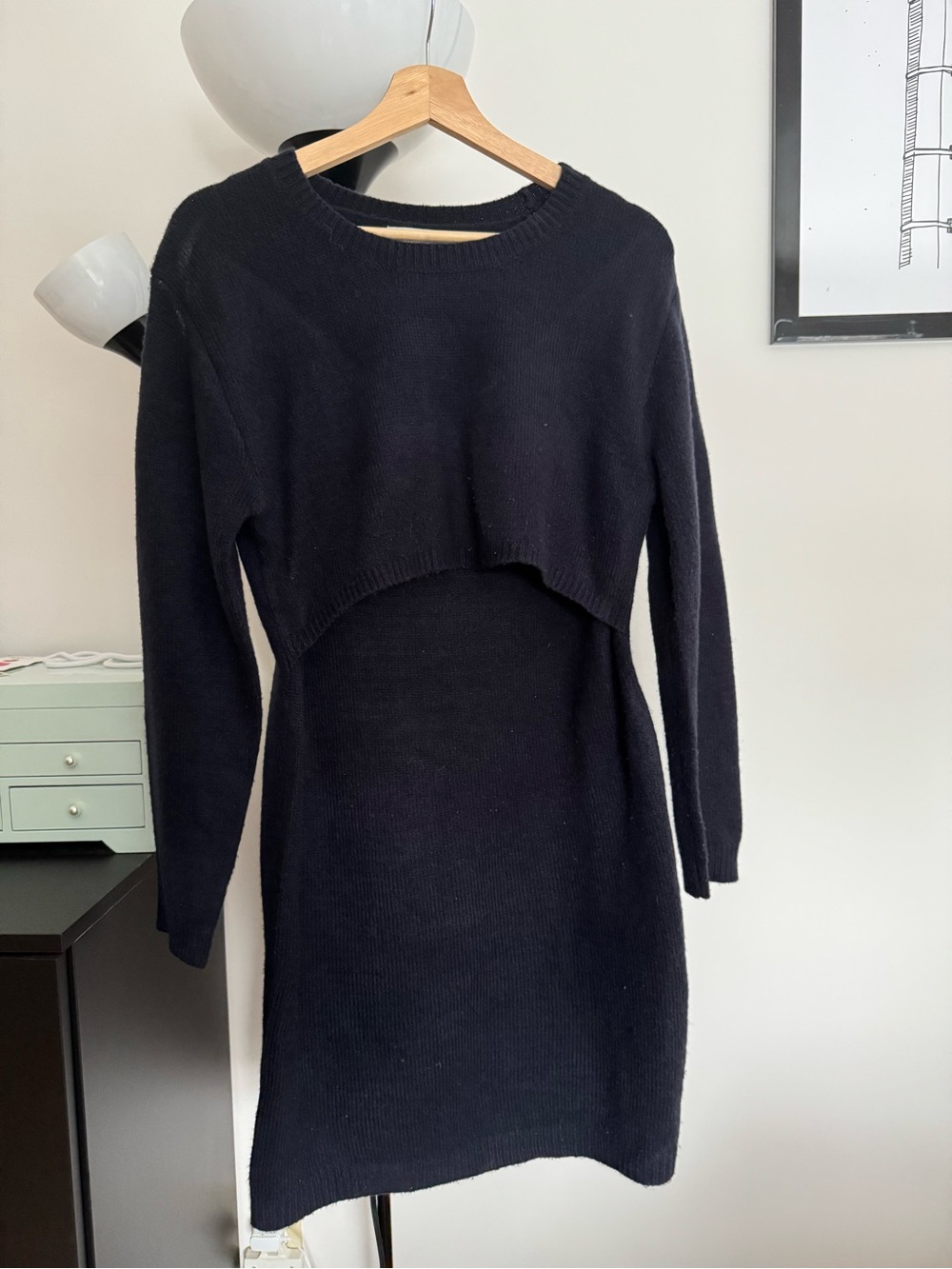 Rose Maternité Medium breastfeeding knit dress